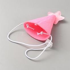 Cappelli di compleanno per animali domestici in polvere glitterata in tessuto non tessuto numero 4&nbsp;AJEW-WH0481-70E