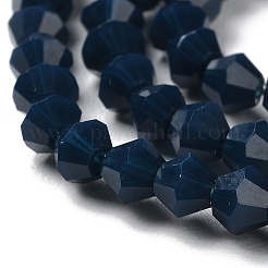 Hebras opacas de perlas de vidrio de imitación de jade de color sólido&nbsp;GLAA-F029-P4mm-09