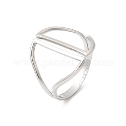 Anelli aperti con polsino in acciaio inossidabile 304&nbsp;RJEW-P188-02H-P