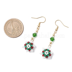 Boucles d'oreilles pendantes en perles de verre&nbsp;EJEW-MZ00501-04