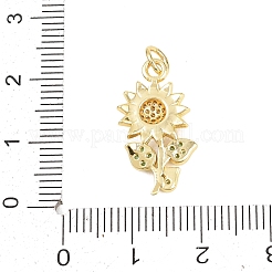 Pendentifs de zircone cubique en laiton micro pavé saint valentin&nbsp;KK-D258-07G-05