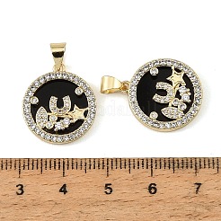 Pendentifs en laiton zircon cubique transparent&nbsp;CU-CBA9175-08G-01
