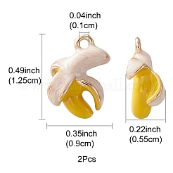 2 ciondoli in ottone smaltato&nbsp;KK-YW0001-72