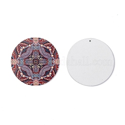 Gros pendentifs en bois imprimés&nbsp;X-WOOD-S042-M