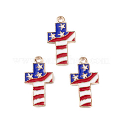 Pendenti smaltati in lega stile bandiera americana&nbsp;ENAM-K067-30