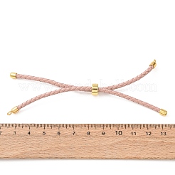 Realizzazione di braccialetti regolabili con cordino in pelle microfibra intrecciata&nbsp;KK-CBAC260-01G