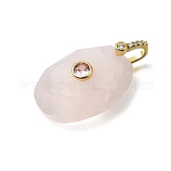 Colgantes naturales de cuarzo rosa&nbsp;GG-CBA7610-06G-02