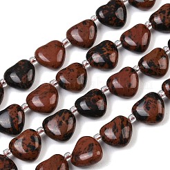 Natur Mahagoni Obsidian Perlen Stränge&nbsp;G-NH0069-A09