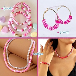 DIY-Sets zum Basteln von Stretch-Armbändern aus Polymer-Tonperlen und Emaille-Legierungen&nbsp;DIY-YW0012-66