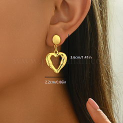Boucles d'oreilles pendantes rétro en acier inoxydable 201&nbsp;AK7581-4