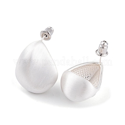 Aretes de latón con forma de lágrima de banco de tiro para mujer&nbsp;EJEW-G391-08S