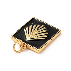 Pendenti smaltati in ottone placcato a cremagliera&nbsp;KK-H431-36G
