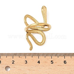 Anillos de puño abiertos de acero inoxidable 304 para mujer&nbsp;RJEW-Z103-01G-03