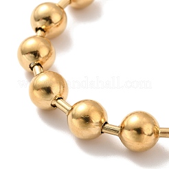 PVD-Vakuumbeschichtung 304 Edelstahl Kugelkette Halskette & Armband Set&nbsp;STAS-D181-01G-02A