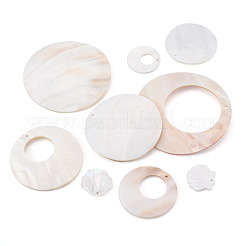 9 stücke 9 stil natürliche süßwasser shell große anhänger&nbsp;SHEL-TA0001-28