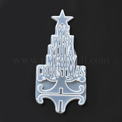 Arbre de noël bricolage 3d avec des moules en silicone de décoration d'affichage d'étoiles&nbsp;DIY-G056-B01