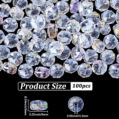 100 brins de perles de verre galvanisées&nbsp;EGLA-PA0001-23