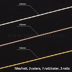 3 rotolo di filo di rame rotondo da 3 colori&nbsp;CWIR-BC0006-22