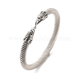 304 braccialetti bracciale in acciaio inox, braccialetti di coppia con aquila, argento antico, diametro interno: 2-5/8 pollice (6.8 cm)