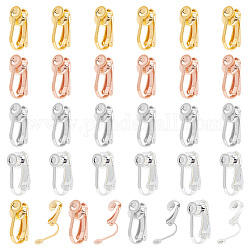Unicraftale 32 Stück 4 Farben Edelstahl-Clip-on-Ohrring nicht durchbohrter Ohrring 15 mm Metall-Huggie-Fake-Ohr für DIY-Ohrring-Schmuckherstellung