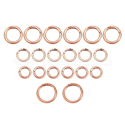 20pcs 4 tamaños de anillos de puerta de resorte de aleación, sin plomo y cadmio, o anillos, la luz de oro, 24.5~41x4~5mm
