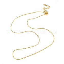 Collares de cadena de cuerda de latón chapado en rack, para hacer collares con cuentas, Plateado de larga duración, sin plomo y el cadmio, dorado, 17.76 pulgada (45.1 cm)