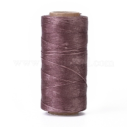 Waxed Polyester Cord, Micro Macrame Cord, Waxed Sewing Thread, Flat, Purple, 0.8mm, about 284.33 yards(260m)/roll