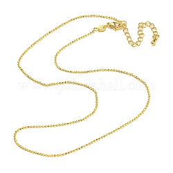 Collares de cadena de bolas de latón chapado de larga duración, sin plomo y cadmio, real 18k chapado en oro, 16.02 pulgada (40.7 cm)