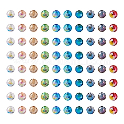 400pcs 10 hilos de perlas de vidrio de colores, facetados, redondo, color mezclado, 6mm, agujero: 1.2 mm, 40 piezas / color