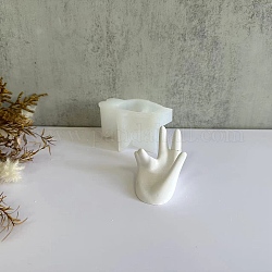 Handform-Fingerring-Ausstellungsstand-DIY-Silikonformen, Gießformen aus Harz, für die Herstellung von UV-Harz und Epoxidharz, weiß, 89x59x52 mm