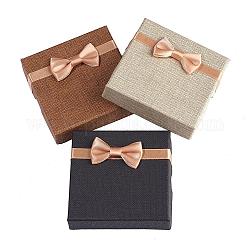Cardboard Bracelet Boxes, Square, Mixed Color, 8.8x8.8x2.2cm