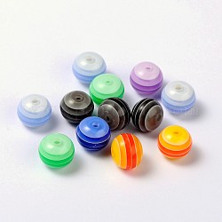 Resin Beads, Round, Mixed Color, 12mm, Hole: 2mm