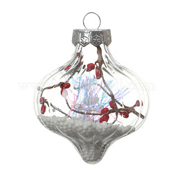 Transparente, befüllbare Kugelanhänger aus Kunststoff, Weihnachtsbaum-Hängeornament, Laterne, 100x78 mm