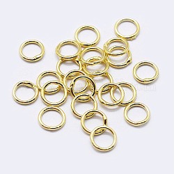 925 bagues rondes en argent sterling, anneaux de saut soudés, anneaux de jonction fermés, or, 22 jauge, 4x0.6mm, diamètre intérieur: 2.5 mm