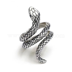 Anillos de aleación de puño, bucles de tejer bucles de crochet, soporte para el dedo de la guía del hilo, serpiente, diámetro interior: 18 mm