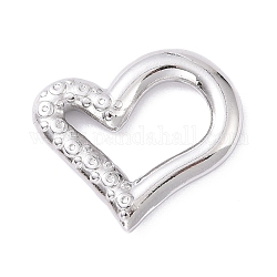 304 Stainless Steel Linking Rings, Asymmetrical Heart, Stainless Steel Color, 17.5x21x2.5mm, Inner Diameter: 5.5x14mm