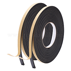 SUPERFINDINGS 2 Rolls Total 32.8 Feet Single-Sided Adhesive EVA Seal Foam Strip 0.39Inch Width Foam Insulation Tape with Strong Adhesive Soundproofing Sealing Tape for Doors and Windows Insulation