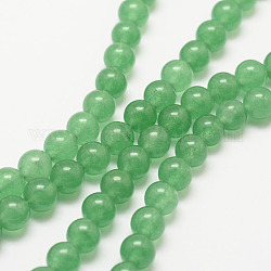 Natürlichen grünen Aventurin Stränge, Runde, gefärbt, 8 mm, Bohrung: 1 mm, ca. 48 Stk. / Strang, 15.7 Zoll
