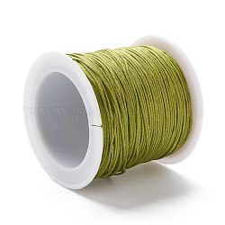 Braided Nylon Thread, DIY Material for Jewelry Making, Olive, 0.8mm, 100yards/roll