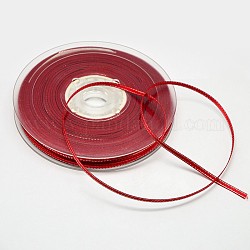 Ruban gros-grain câblé, ruban de noël, pour l'emballage cadeau décoration de festival de mariage, rouge, 3/8 pouce (9 mm), environ 100yards / rouleau (91.44m / rouleau)