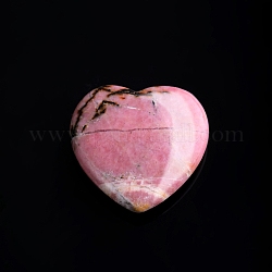 Pierre de coeur d'amour rhodonite naturelle, pierre de palme de poche pour équilibrer le reiki, décorations d'affichage à la maison, 20x20mm