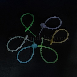 Luminous Silicone Cable Zip Ties, Glow in the Dark Cord Organizer Strap, for Wire Management, Paw Print, 240x23x6mm, Hole: 2.7mm
