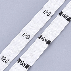 Étiquettes de taille de vêtements (120), Accessoires de vêtement, étiquettes de taille, blanc, 12.5mm, environ 10000 pcs / sachet 