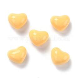 Cabochons di opaco resina, cuore, navajo bianco, 16.5x18.5x12.5mm