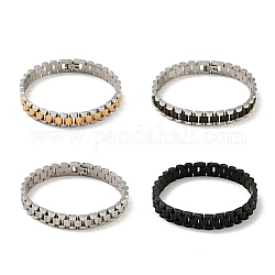 304 bracelet chaîne à maillons épais en acier inoxydable, bracelet de montre bracelet chaîne pour hommes femmes, couleur mixte, 8-5/8 pouce (21.8 cm)