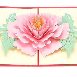Gorgecraft 3d tarjeta de felicitación de papel, flor, con sobre, Rectángulo, rojo, 12.8~16x13.5~15.5x0.02~0.6 cm, 2 PC / sistema
