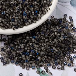 Cuentas de rocailles redondas miyuki, Abalorios de la semilla japonés, (rr4556) azuro mate, 8/0, 3mm, agujero: 1 mm, aproximamente 19000~20500 unidades / libra