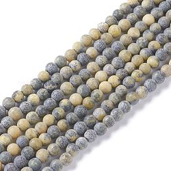 Fili di perle naturali di turchese giallo (diaspro), smerigliato, tondo, 4mm, Foro: 0.8 mm, circa 95pcs/filo, 15.55 pollice (39.5 cm)
