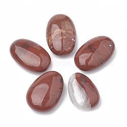 Натуральный красный яшмовый овальный пальмовый камень, Лечебный карманный камень Рейки для снятия стресса при тревоге, 38~43x27~30x14~16 мм