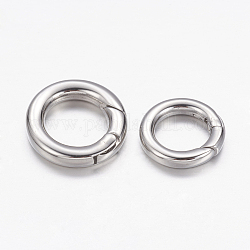 304 Federringringe aus Edelstahl, o Ringe, Ring, Edelstahl Farbe, 15x2.8 mm, Innendurchmesser: 9.6 mm
